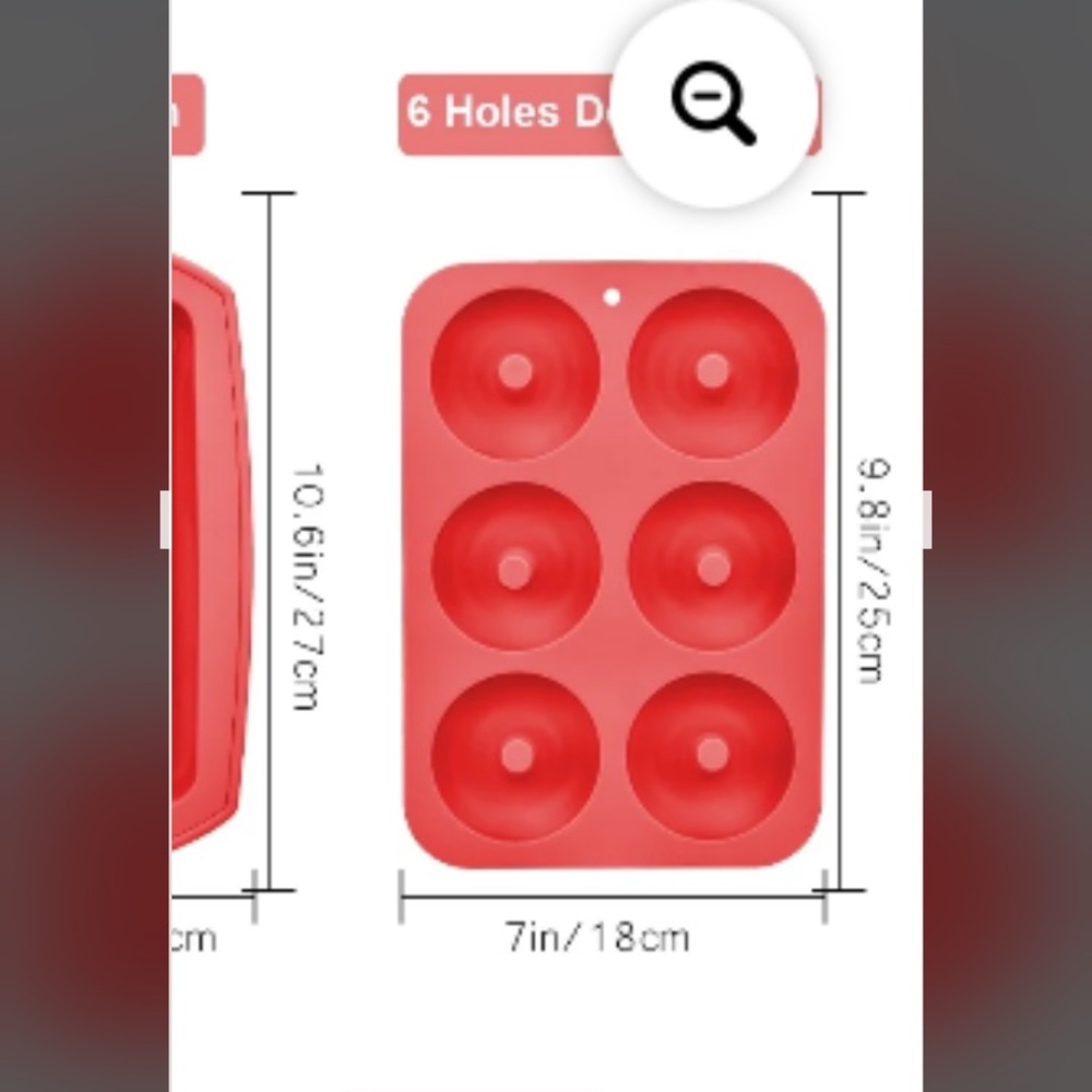 Source Unknown Red Silicone Cake Mold Set - Picture 4 of 9